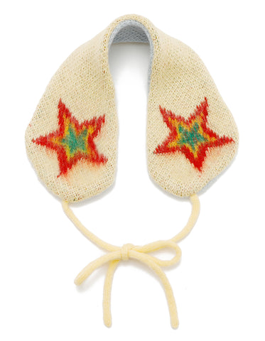 knitting ear muffler / YELLOW