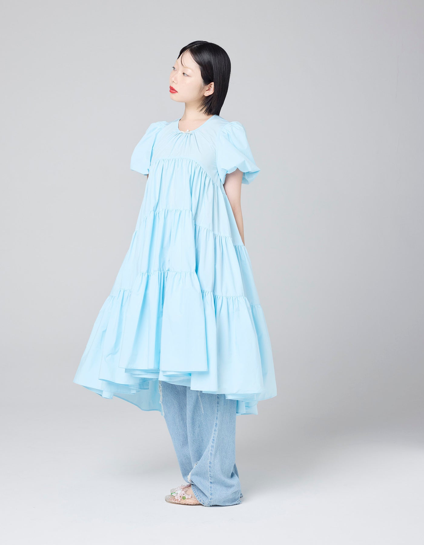 little sunny bite (リトルサニーバイト)mid dress / BLUE – little