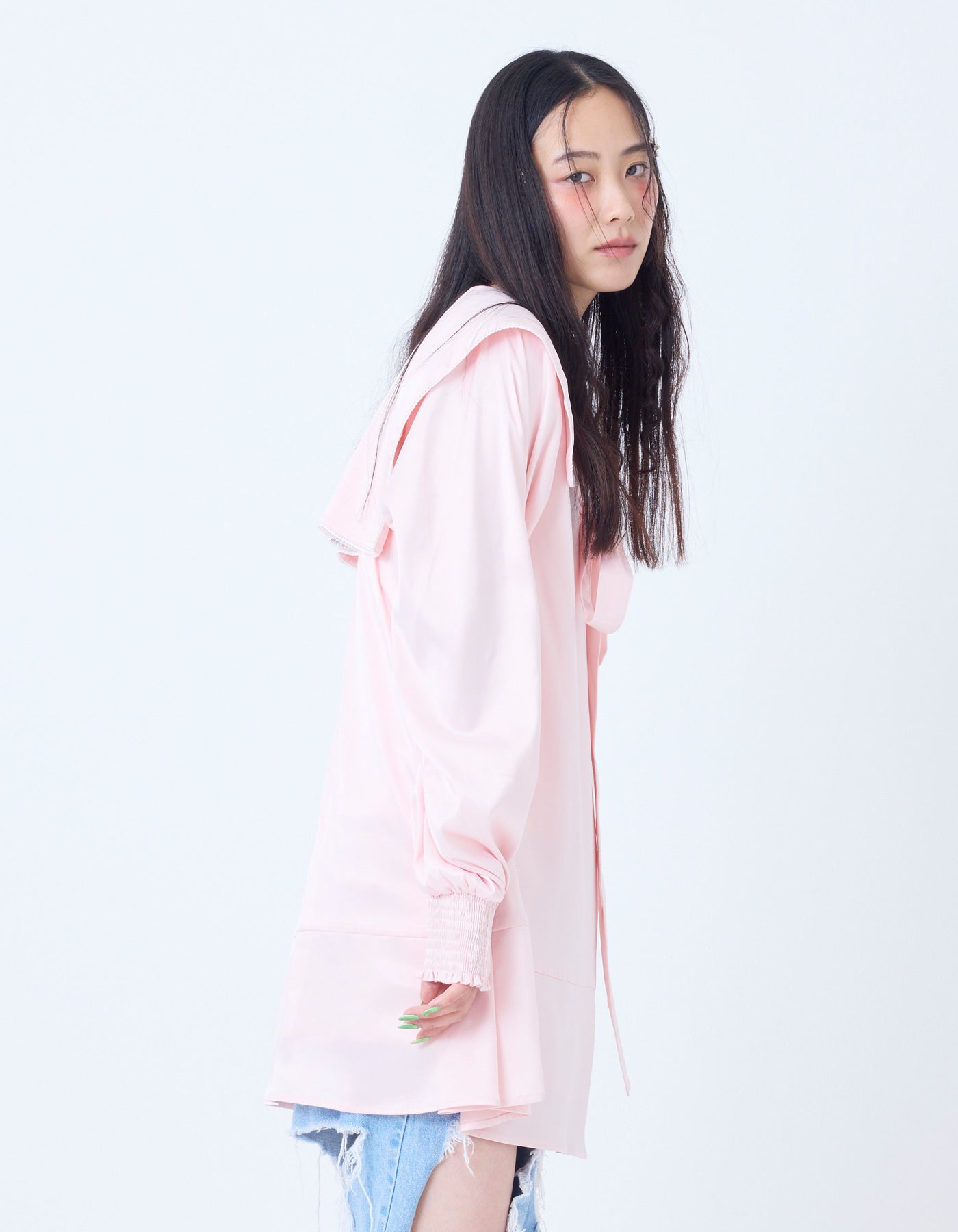 satin sailor dress / PINK