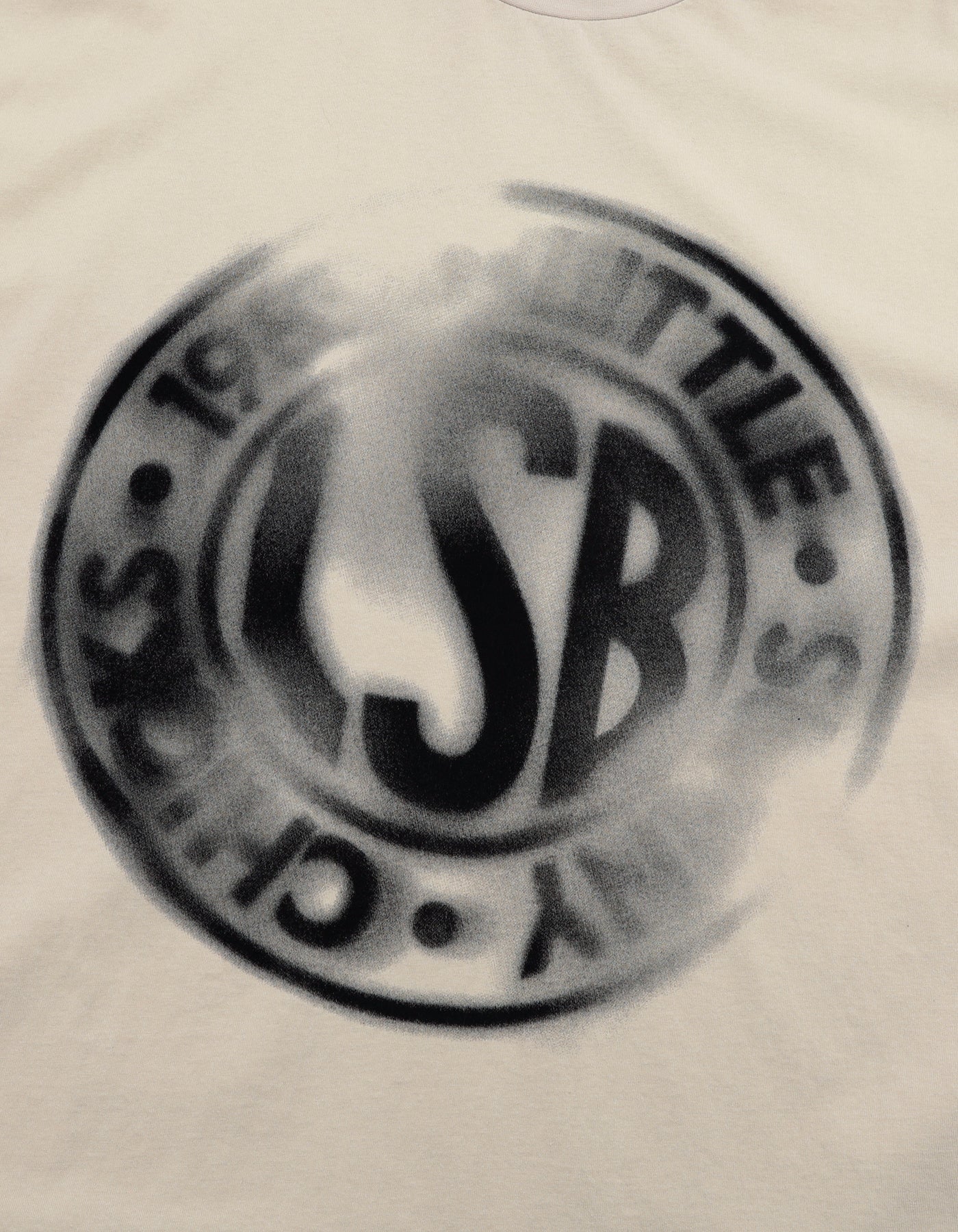 logo big tee / BEIGE