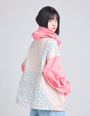 nylon hoodie pull over / PINK