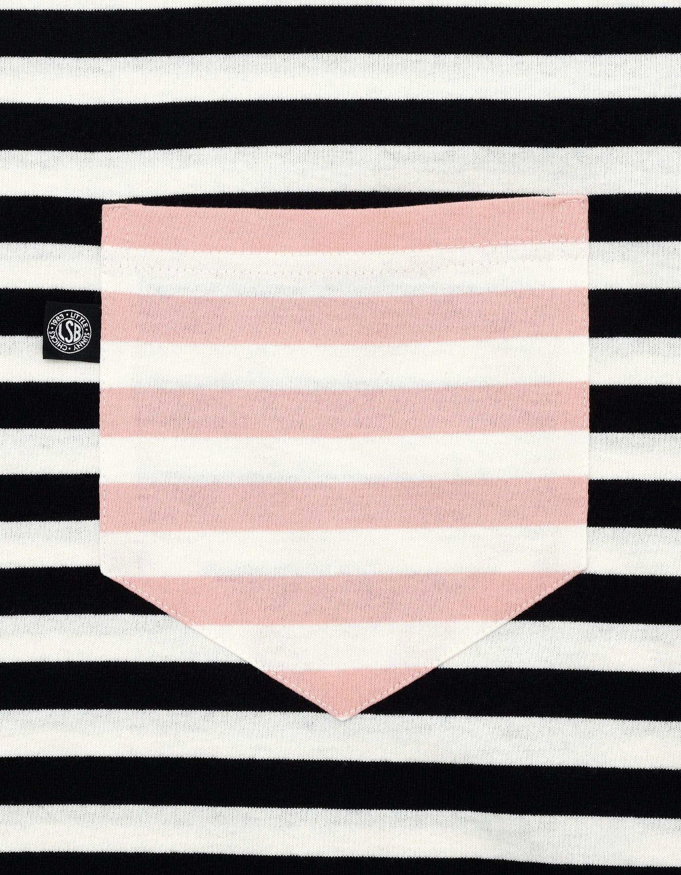 crazy stripe fake layered long tee / BLACKxWHITE