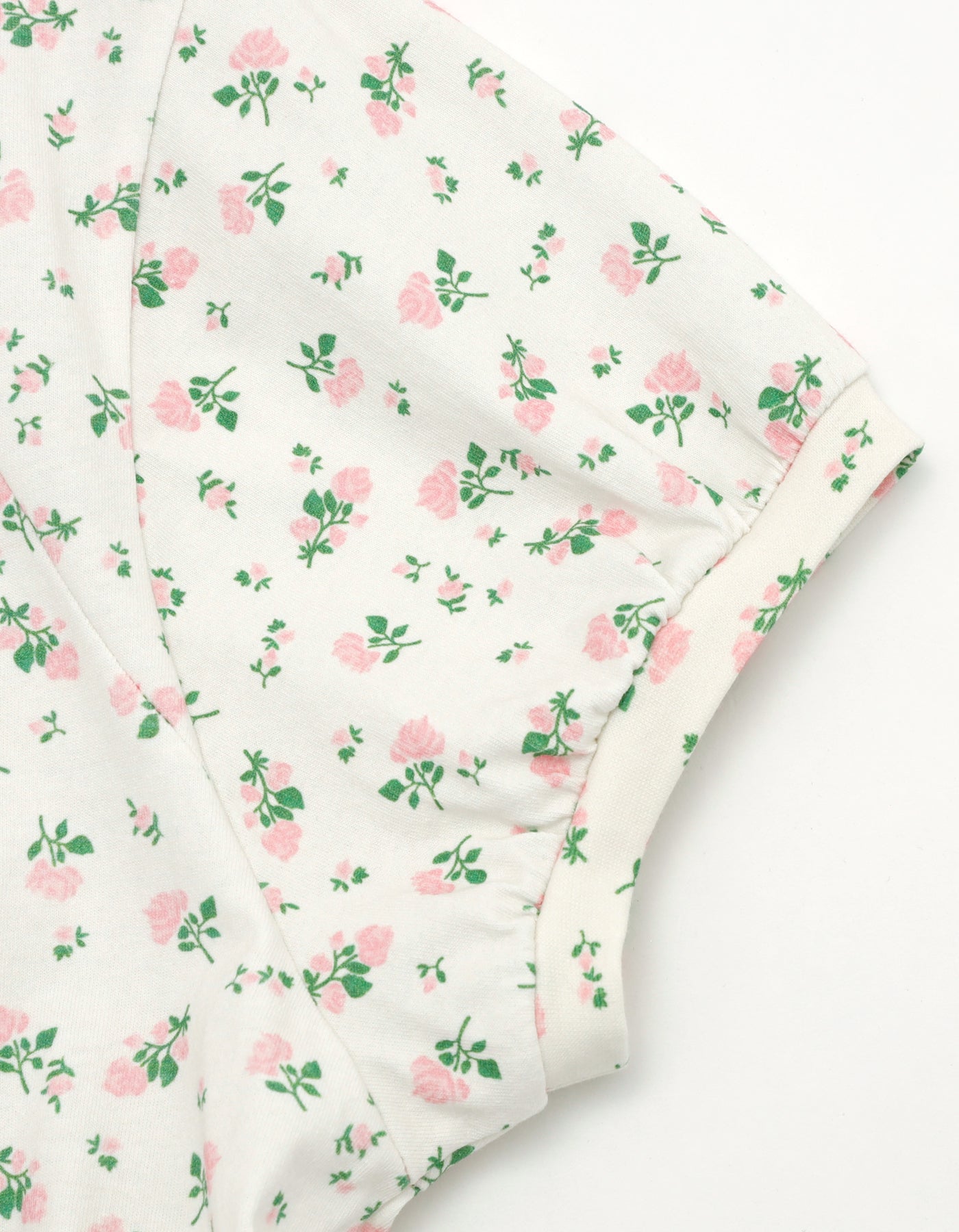 floral bomber mini dress tee / WHITE