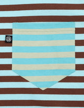 画像をギャラリービューアに読み込む, crazy stripe fake layered long tee / BROWNxBLUE