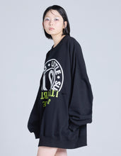 Load image into Gallery viewer, logo sweat top / BLACK