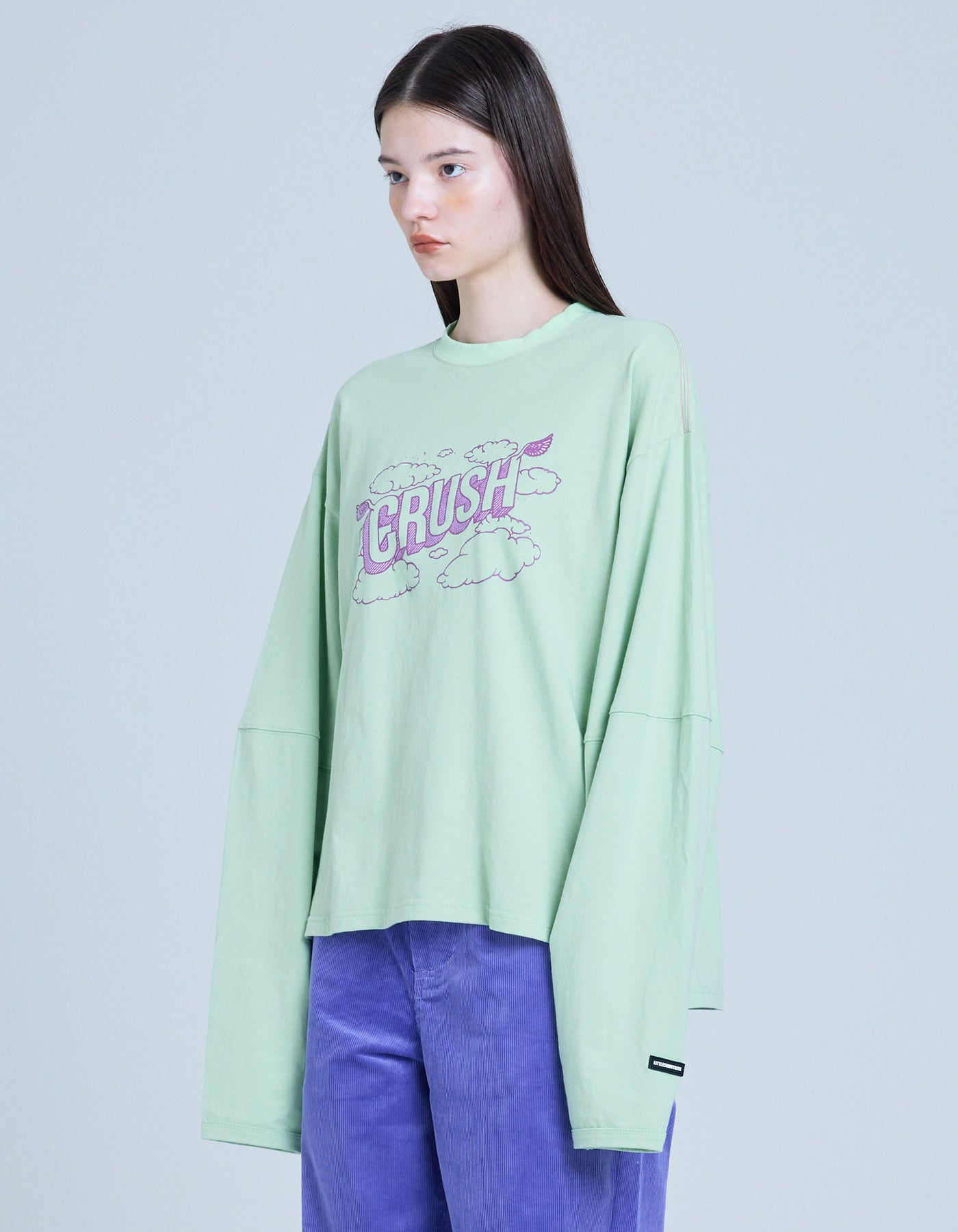 crush long tee / GREEN