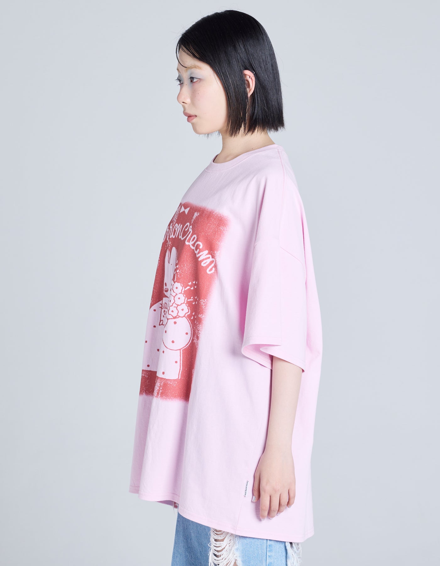 MARRONCREAM x little sunny bite big tee / PINK