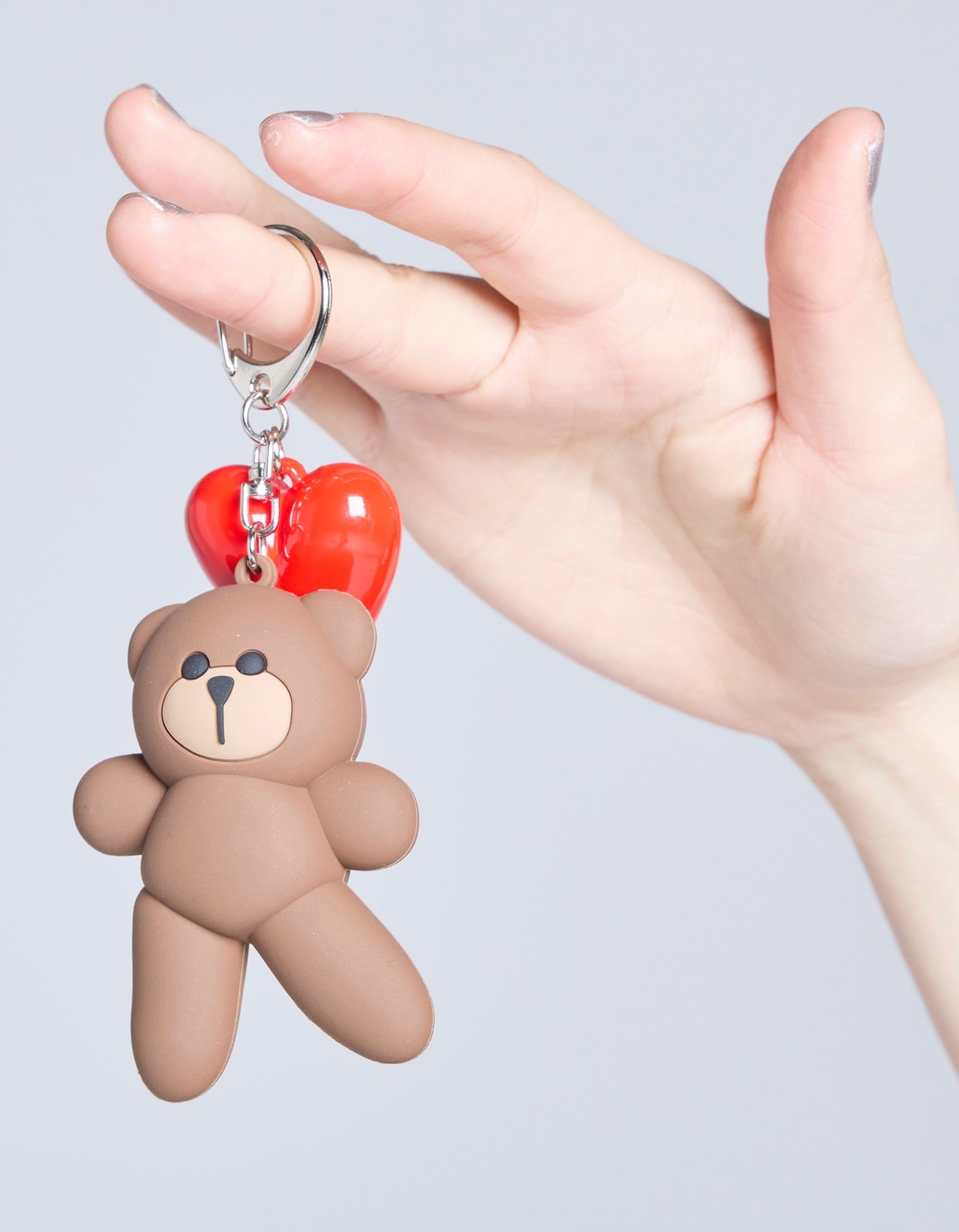 bear heart key chain / BROWN