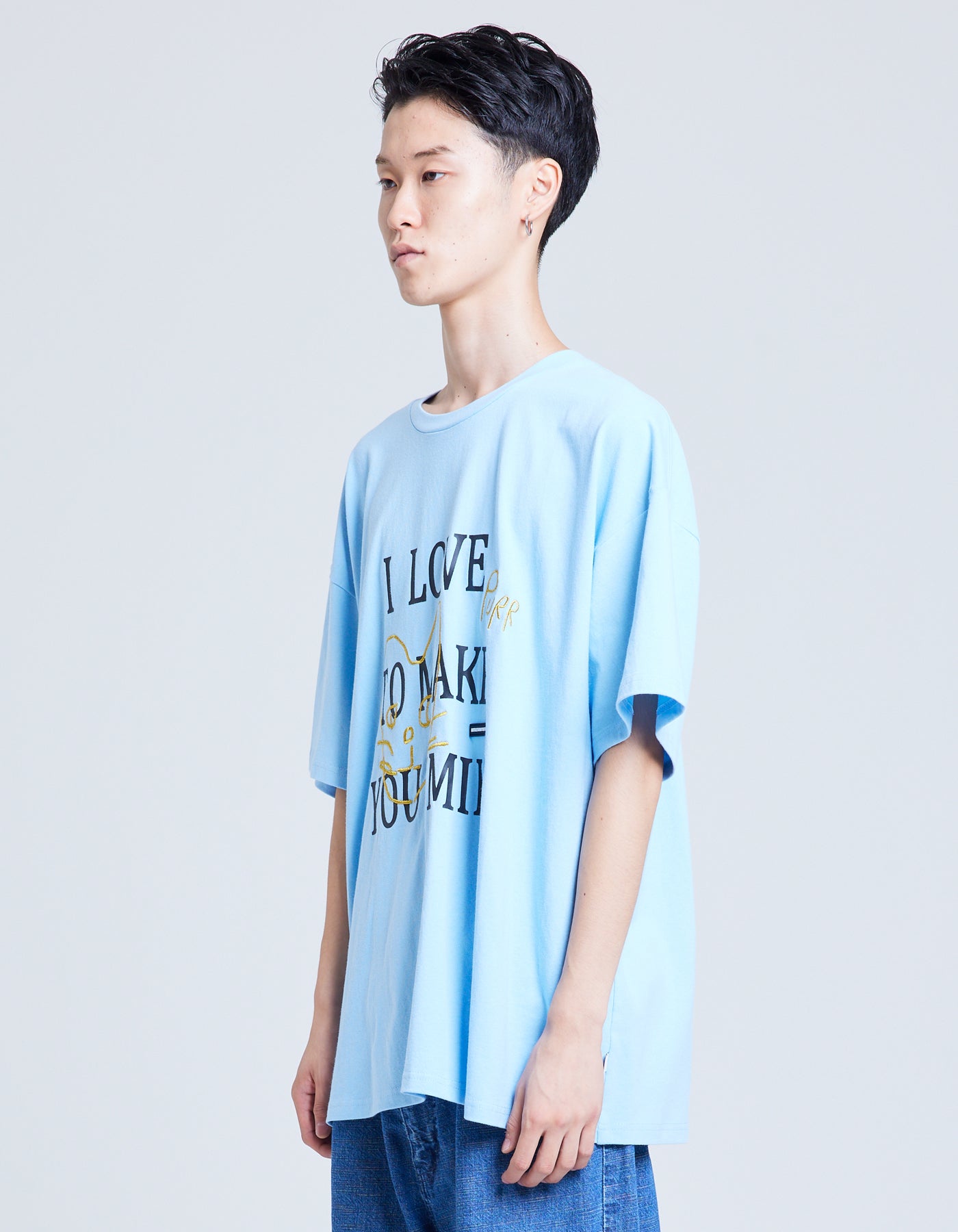 message doodle tee / BLUE