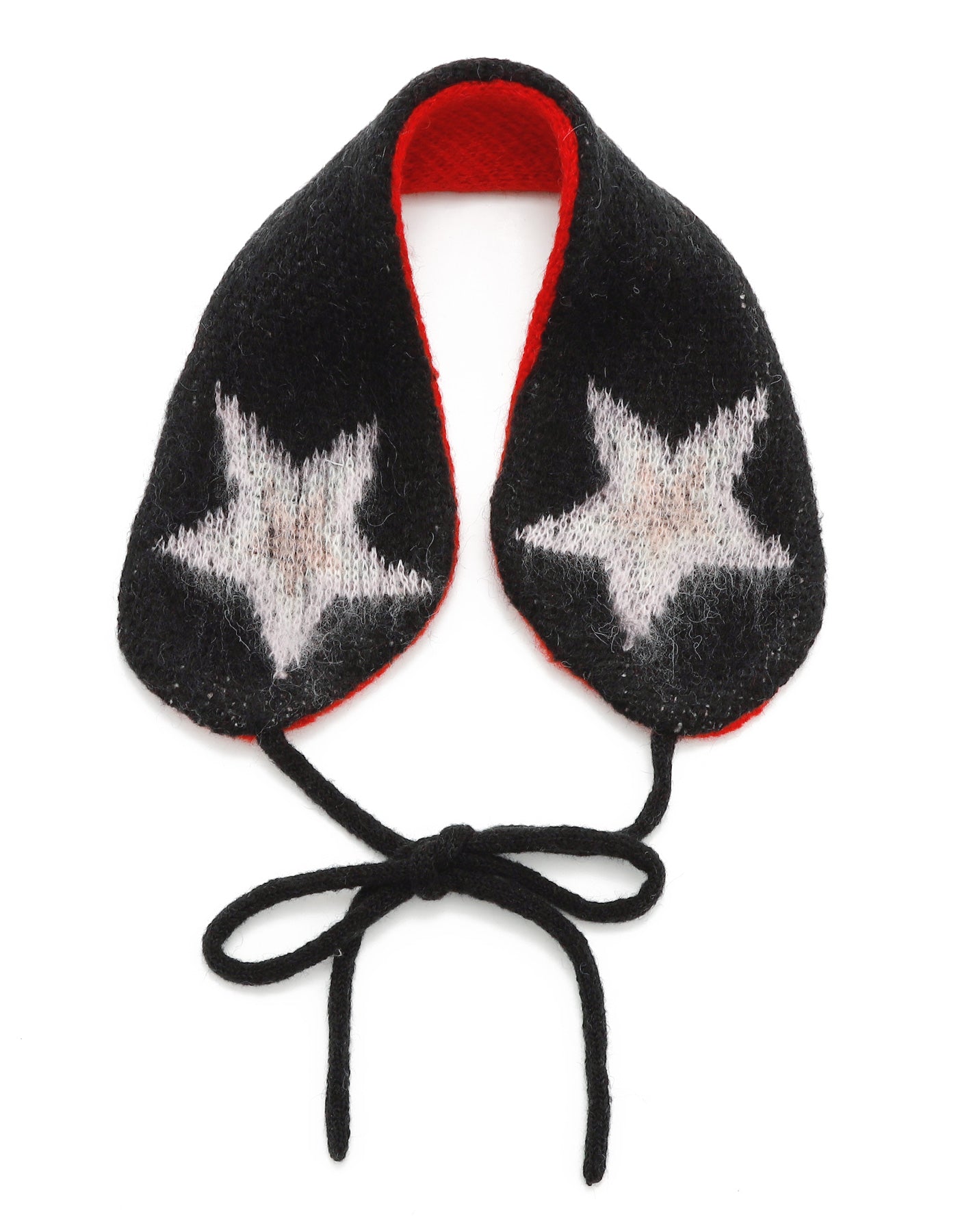 knitting ear muffler / BLACK