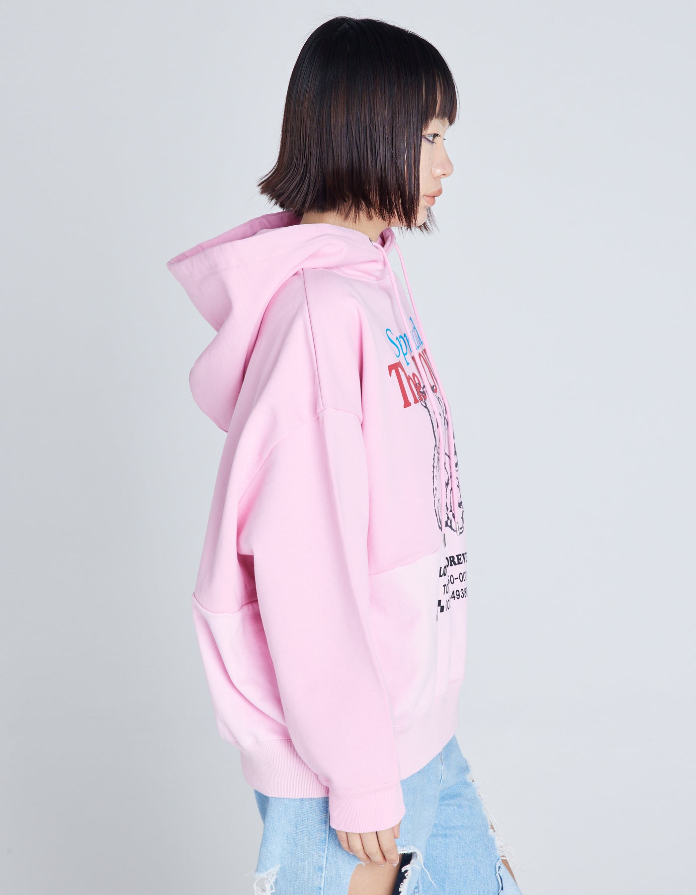 love bear hoodie / PINK