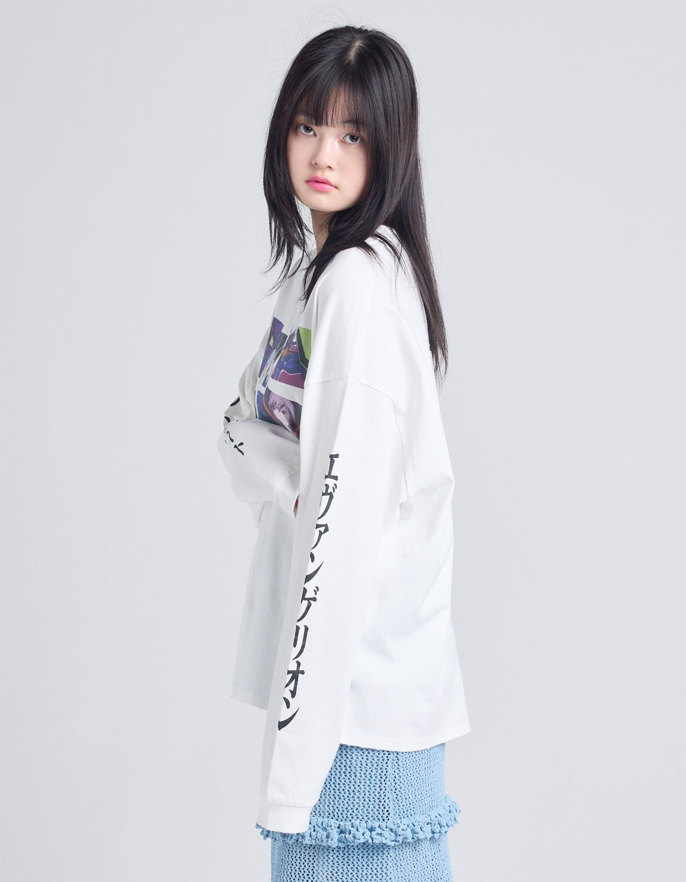 evangelion x little sunny bite long tee / WHITE