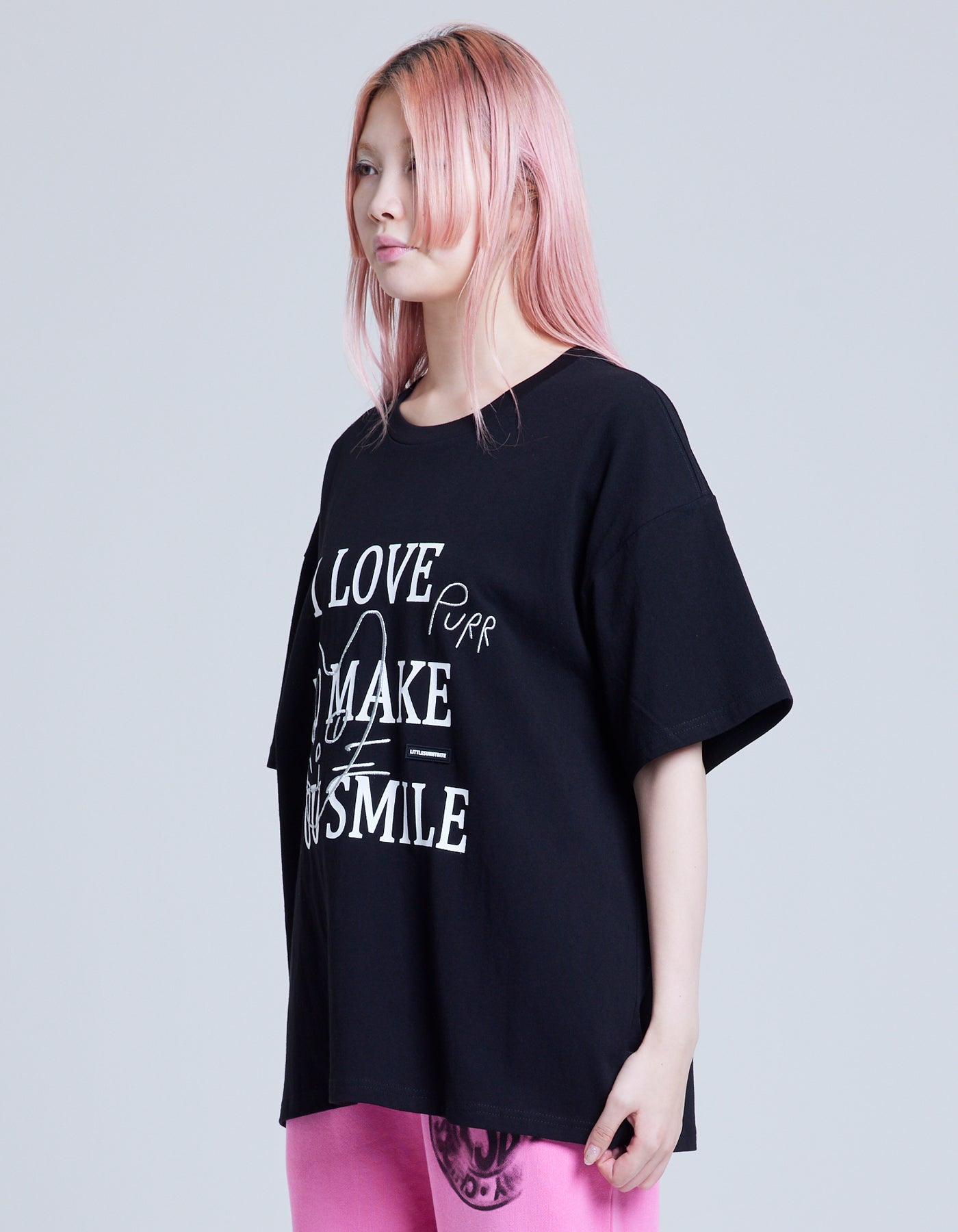 message doodle tee / BLACK