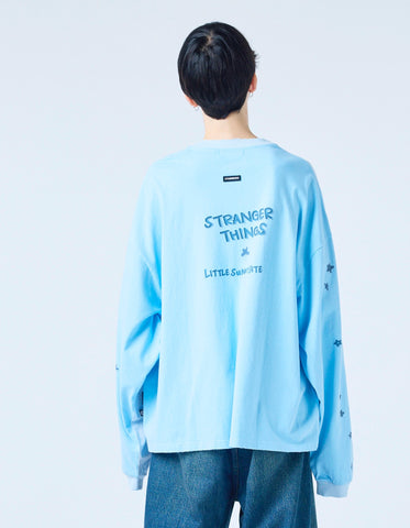 【PRE-ORDER】stranger things x little sunny bite will long tee / BLUE