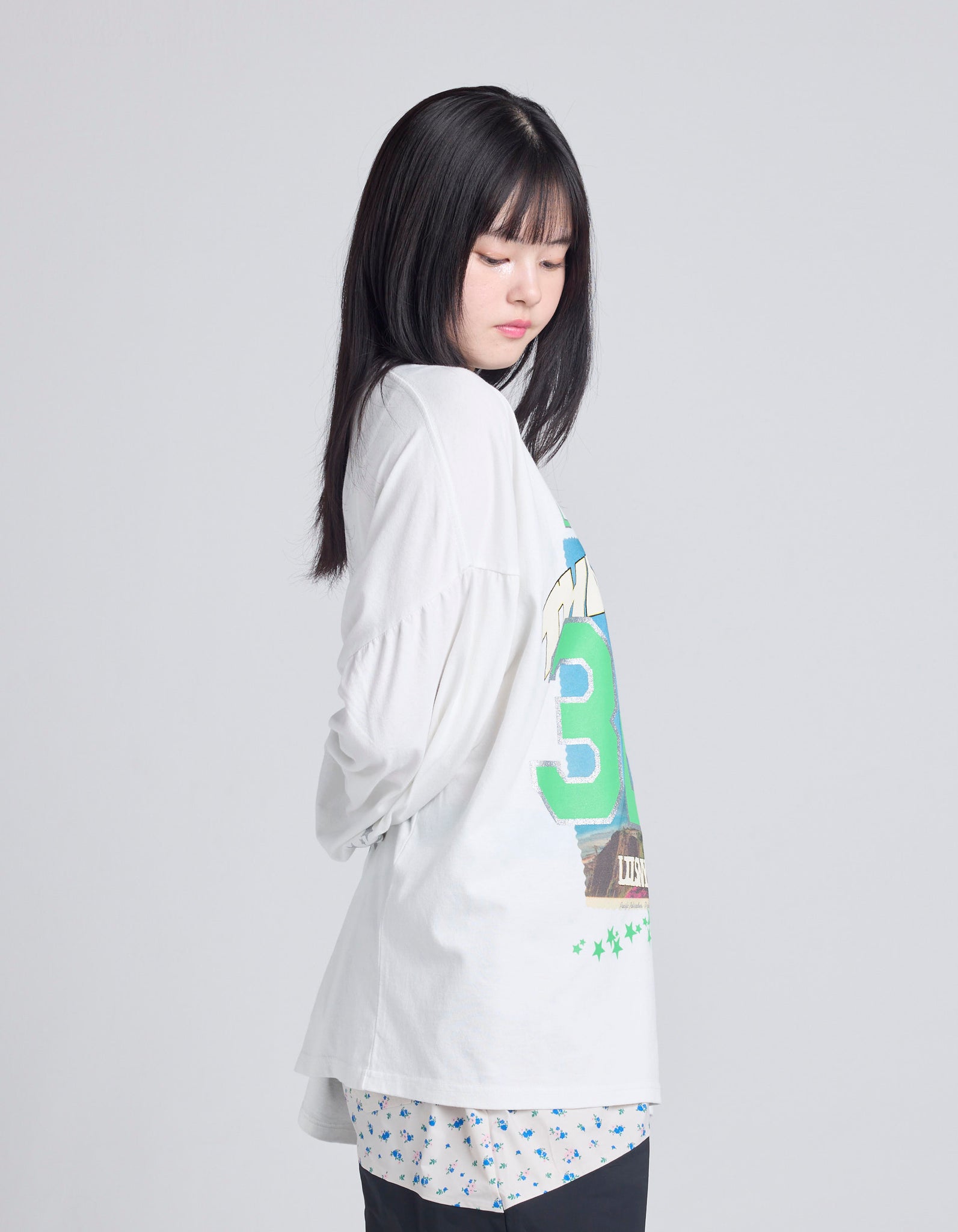 32 love long tee / WHITE