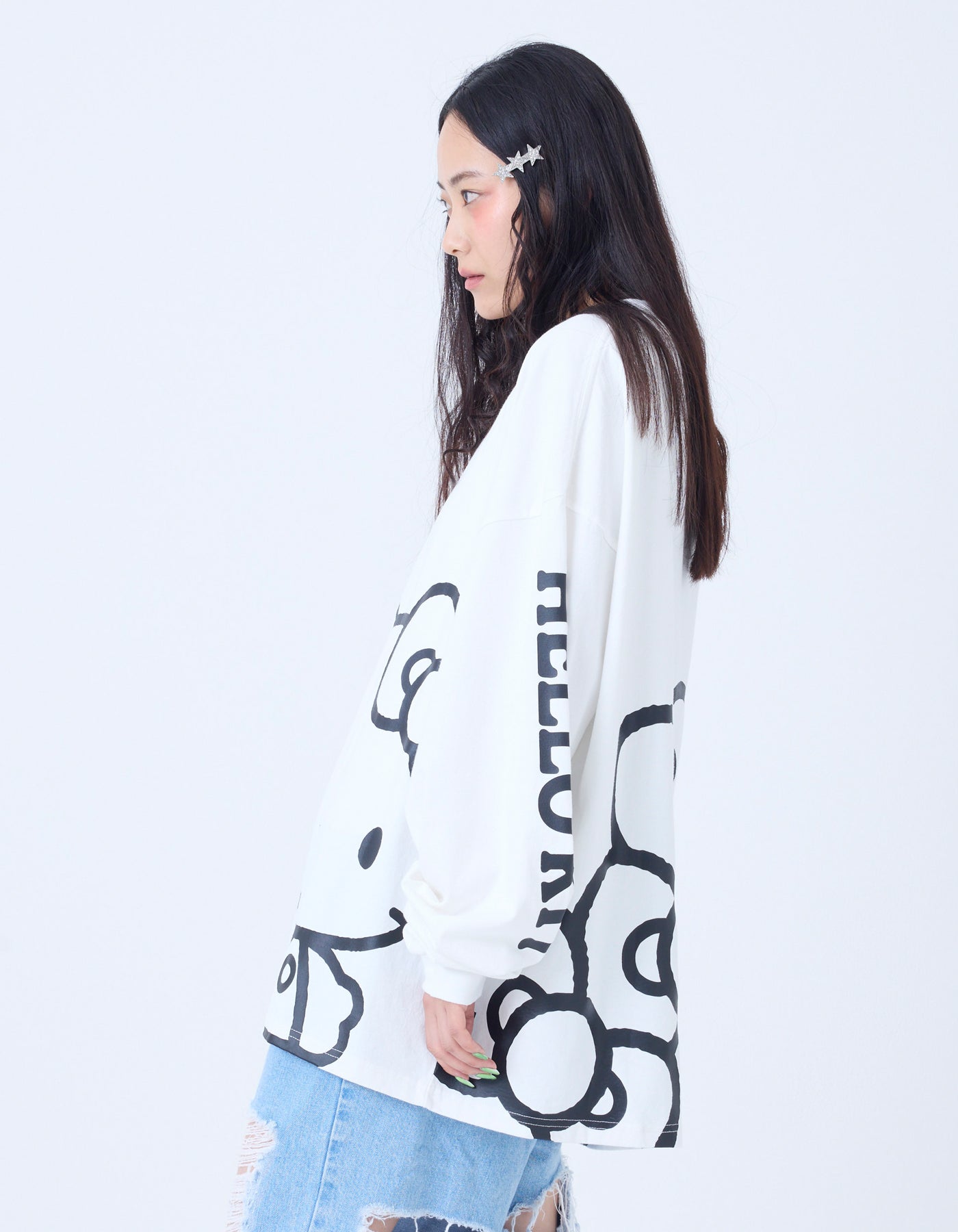 HELLO KITTY x little sunny bite long tee / WHITE