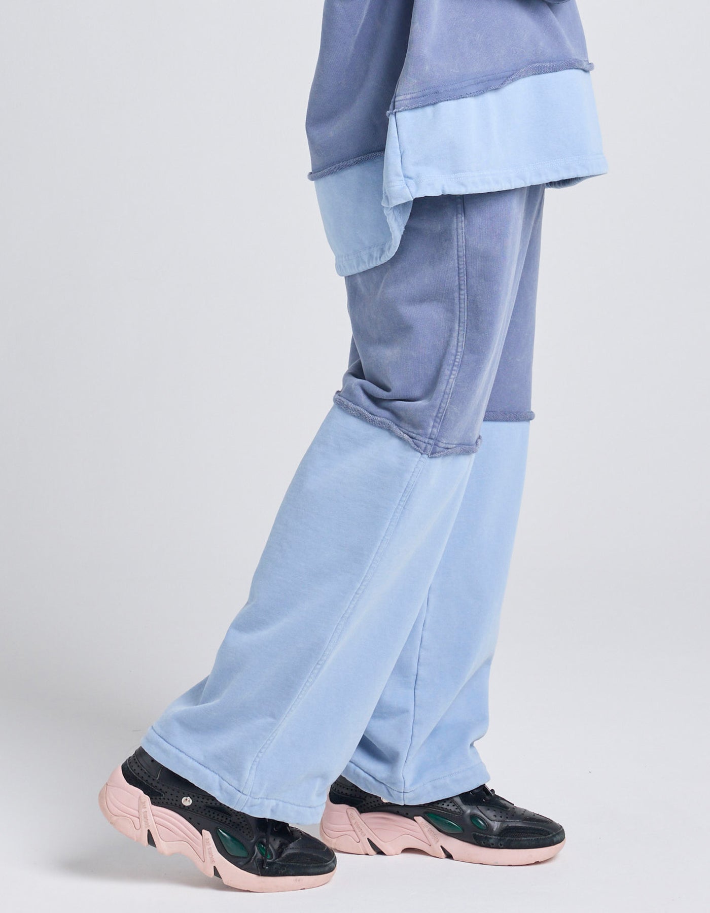 fake layered pants / BLUE