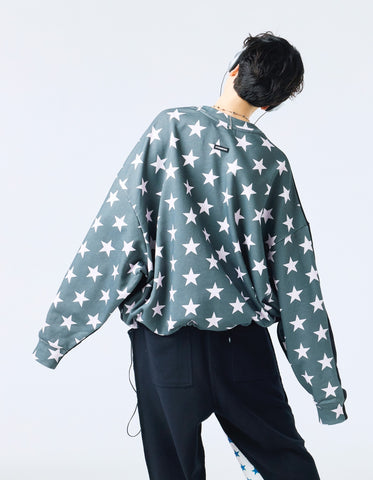 【PRE-ORDER】stranger things x little sunny bite graphic sweat top / BLACK