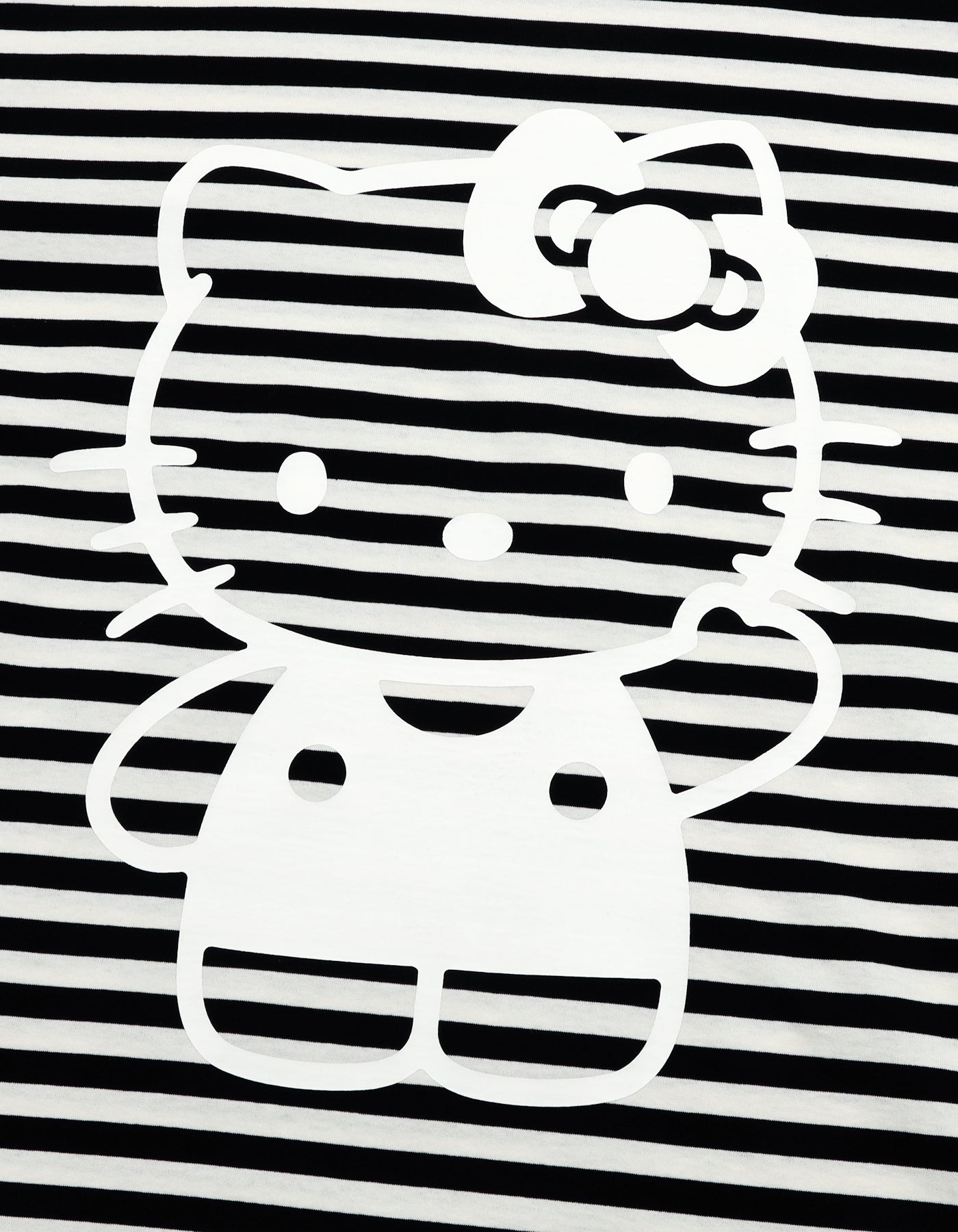 HELLO KITTY x little sunny bite stripe long tee / BLACK BD