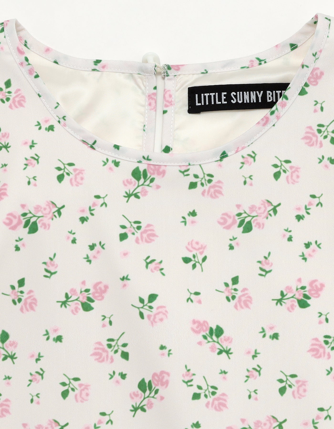 floral mini dress / WHITE
