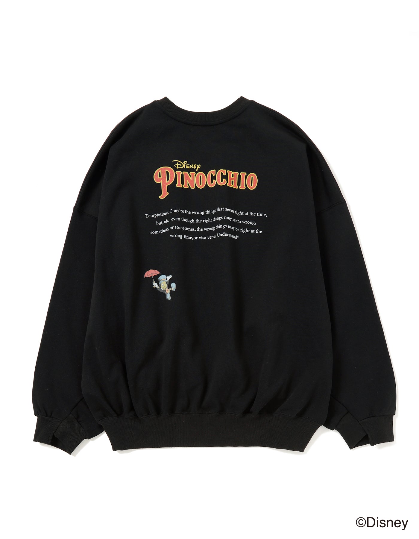 pinocchio sweat top / BLACK