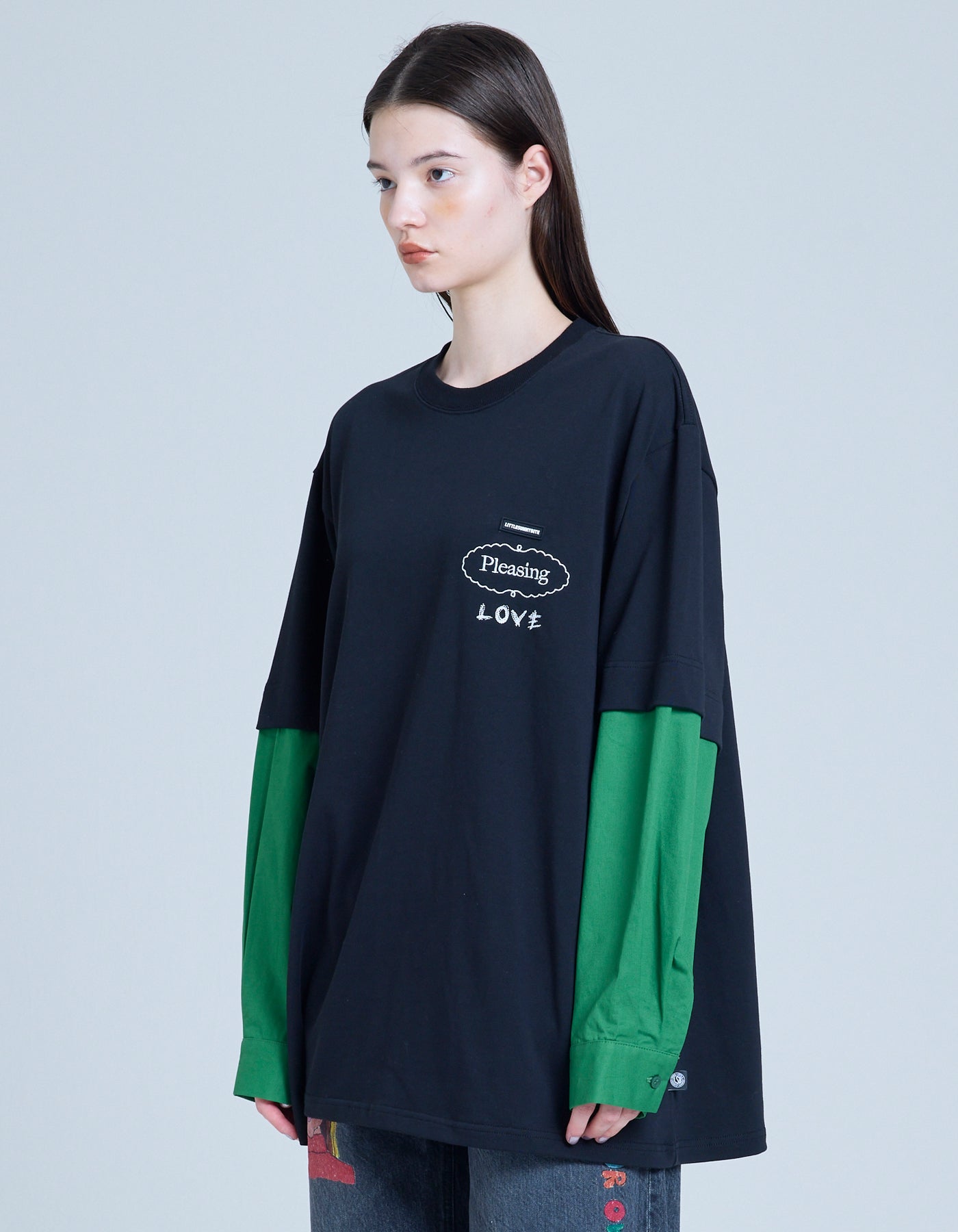 little sunny bite (リトルサニーバイト) fake layered long tee