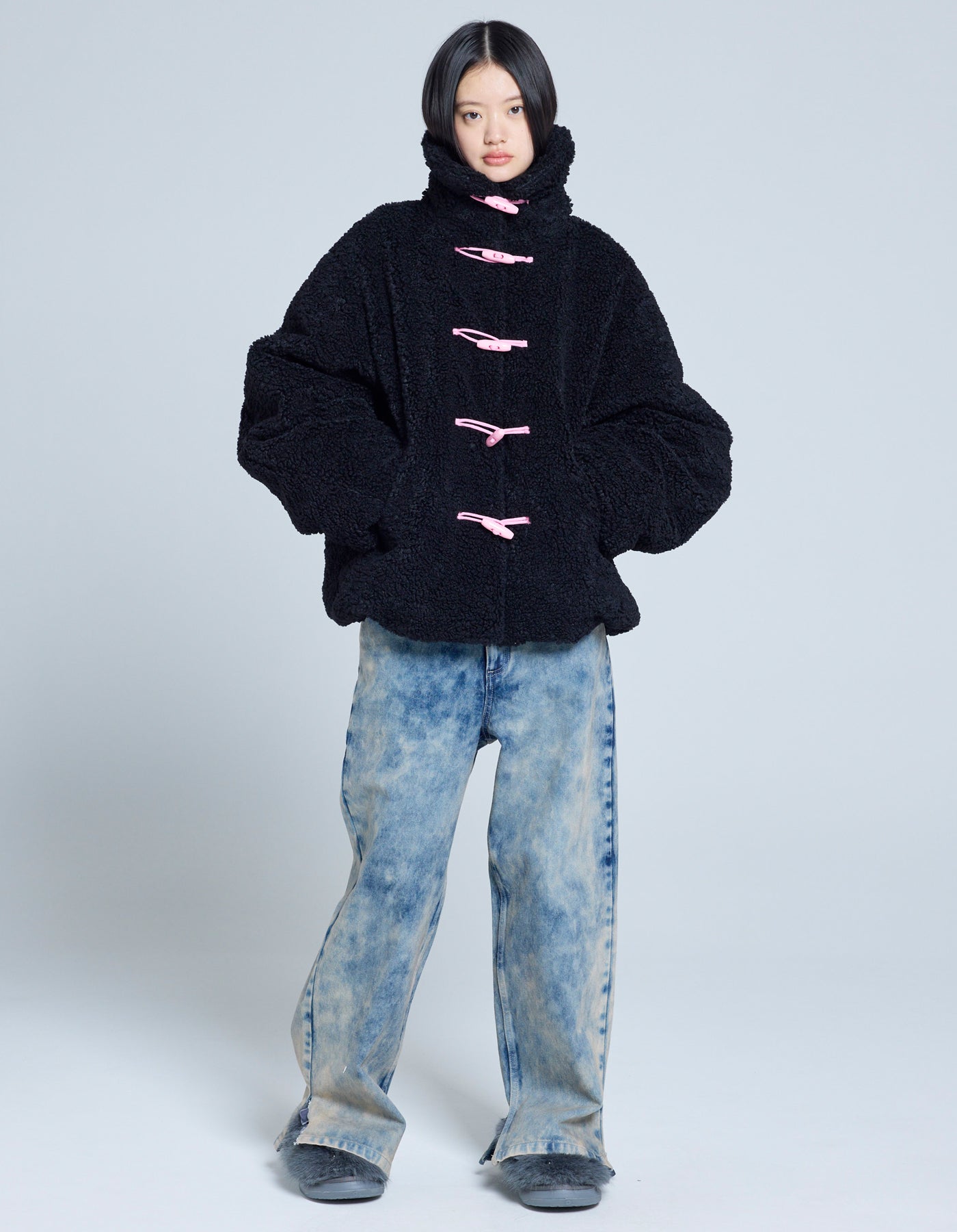 ねこのきもち【未使用】HAUNT SHORT BLOUSON ブラック ねこのきもち【未使用】HAUNT SHORT BLOUSON ブラック NYLON SHORT