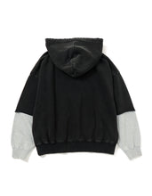 画像をギャラリービューアに読み込む, fake layered hoodie / BLACK