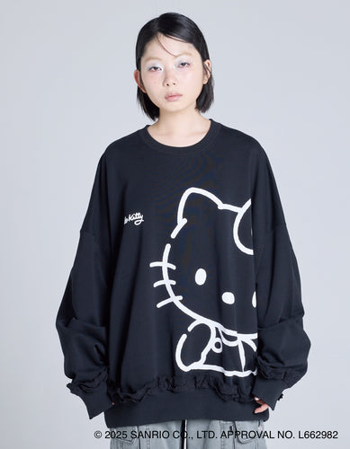 hello kitty x little sunny bite sweat top / BLACK