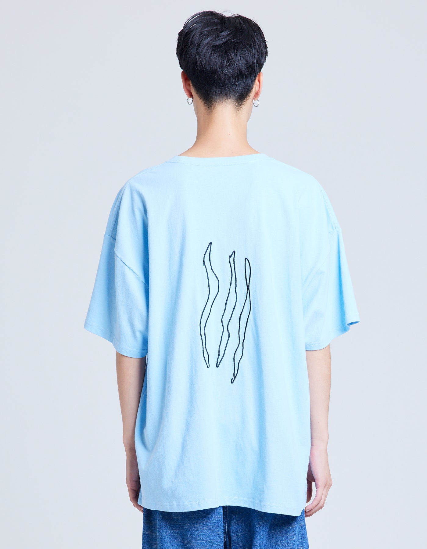 message doodle tee / BLUE