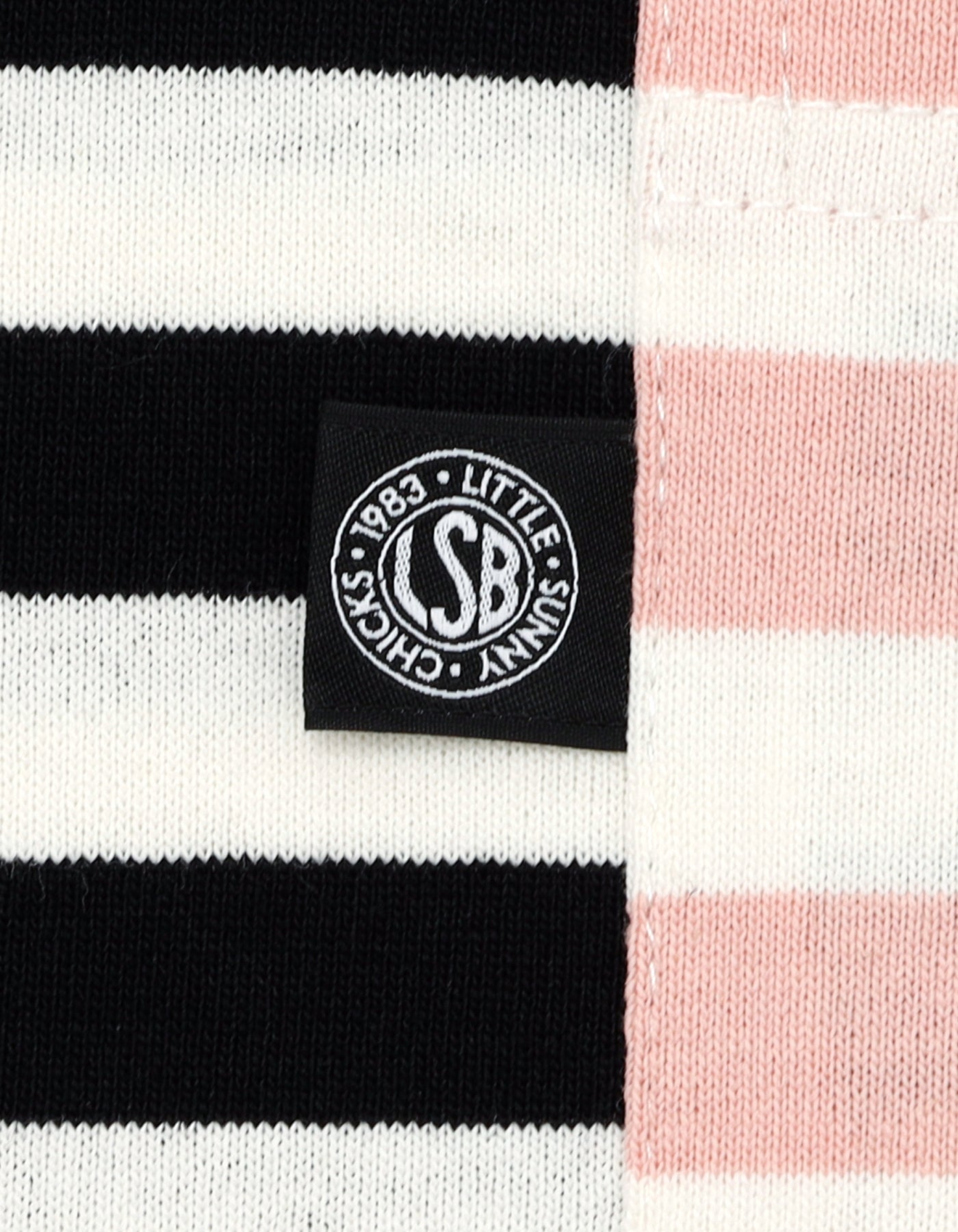 crazy stripe fake layered long tee / BLACKxWHITE