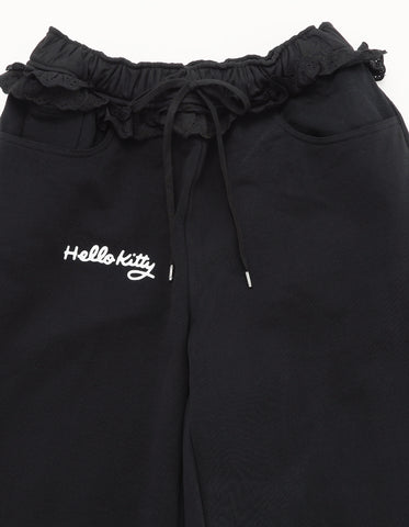 hello kitty x little sunny bite sweat pants / BLACK