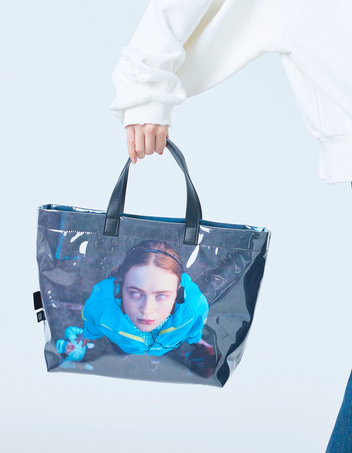 【PRE-ORDER】stranger things x little sunny bite photo tote bag / BLACK