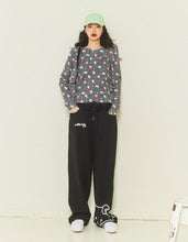 Load image into Gallery viewer, hello kitty x little sunny bite print tops / BLACK