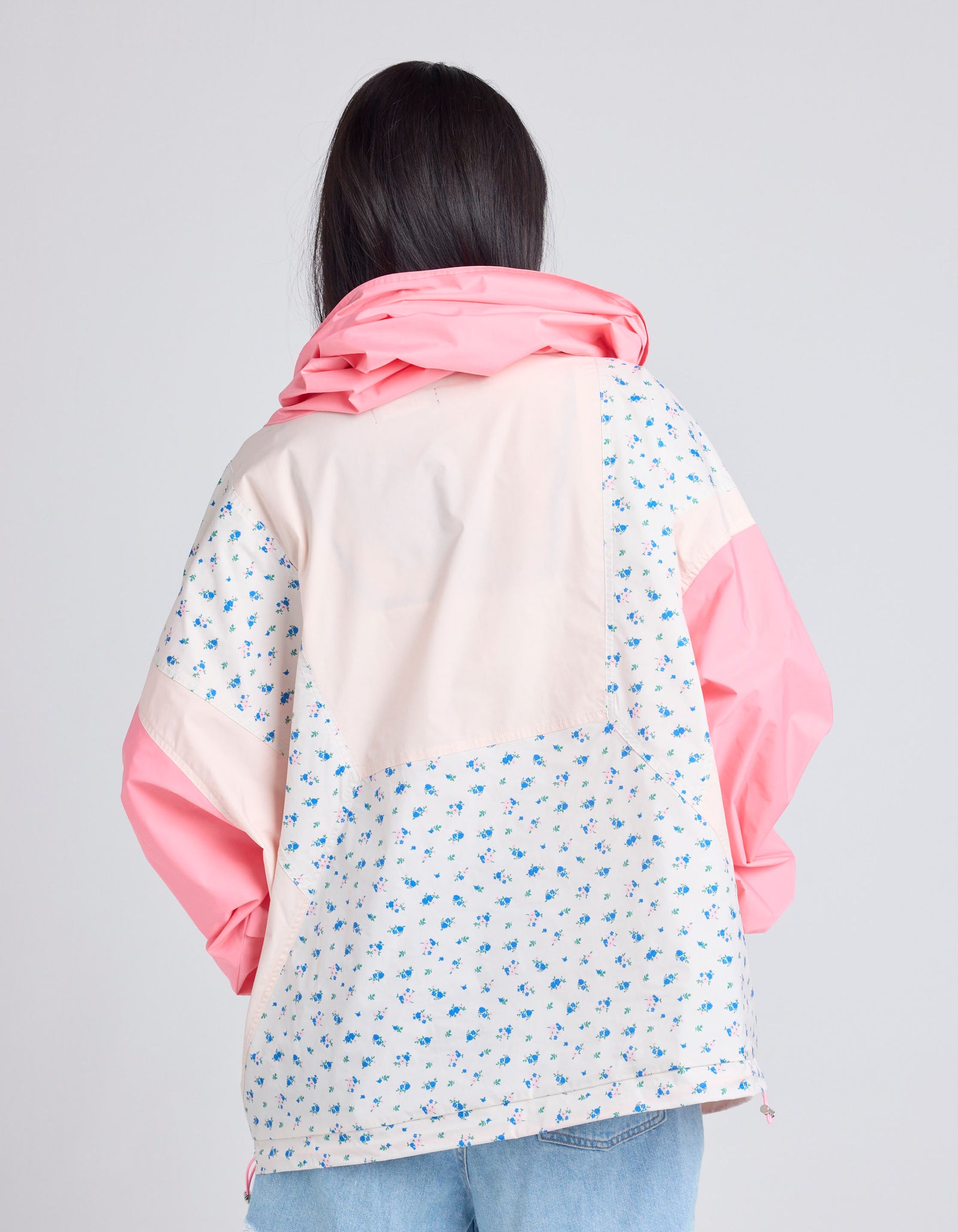 nylon hoodie pull over / PINK