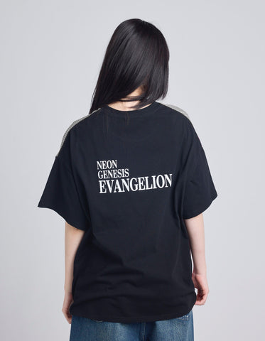 evangelion x little sunny bite face big tee / BLACK