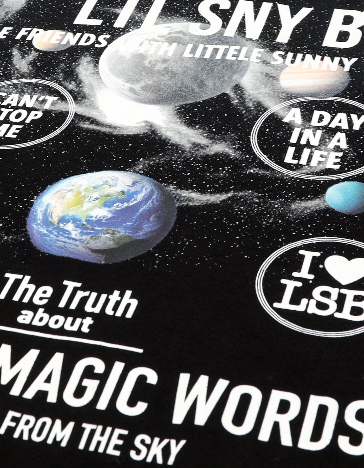 cosmic big tee / BLACK
