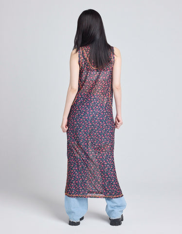 rose tull long tank / BLACK