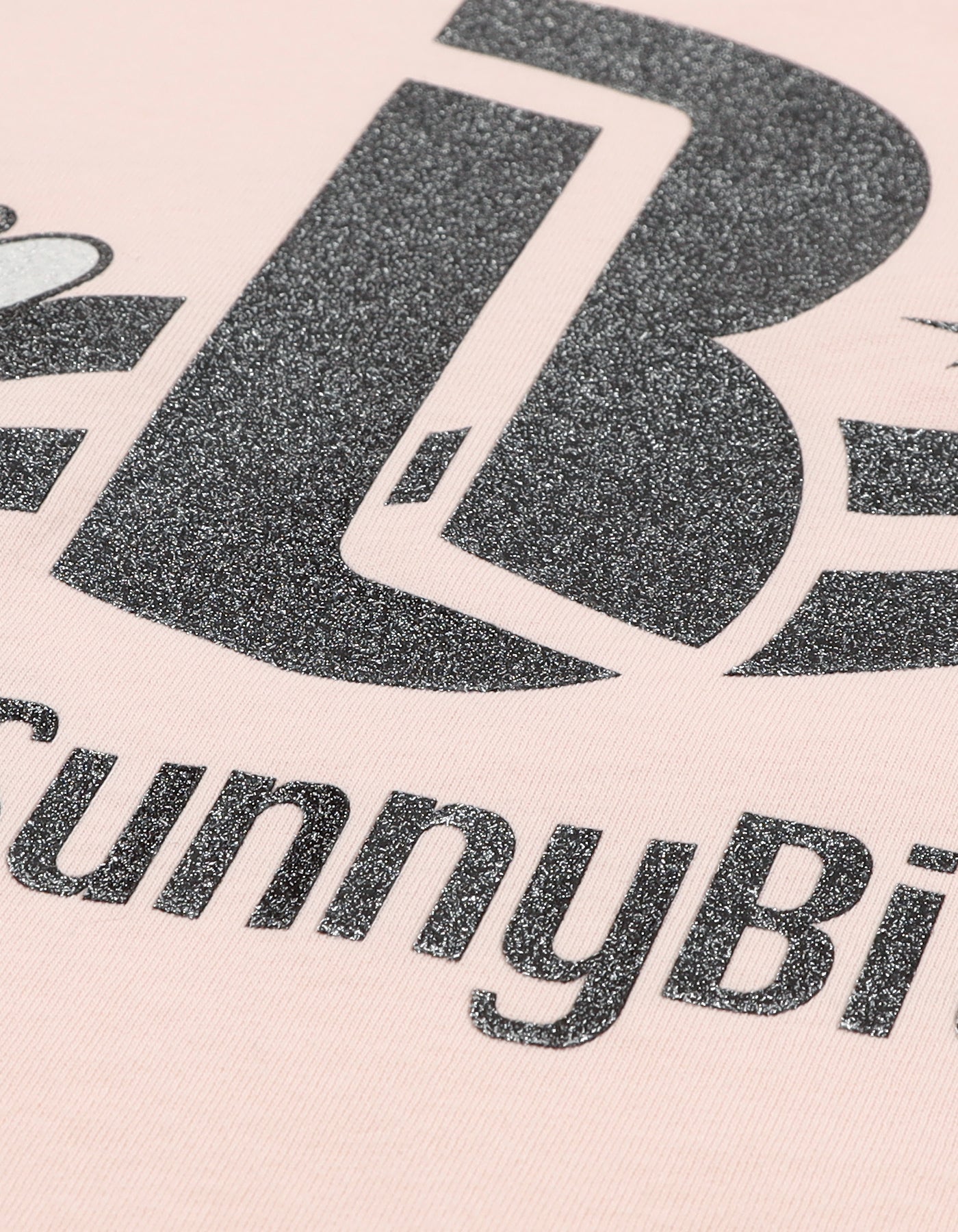glitter print long tee / PINK