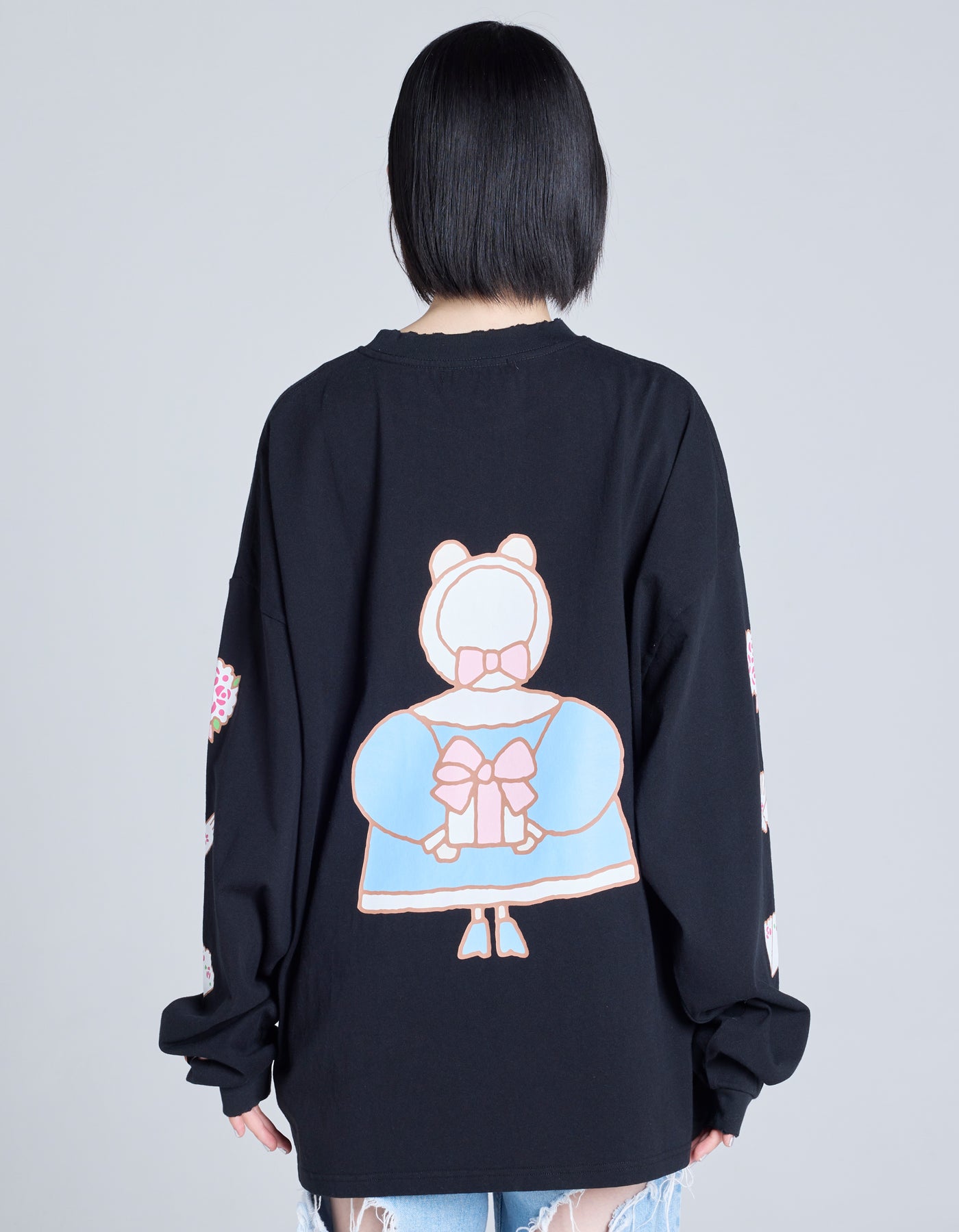 MARRONCREAM x little sunny bite long tee / BLACK