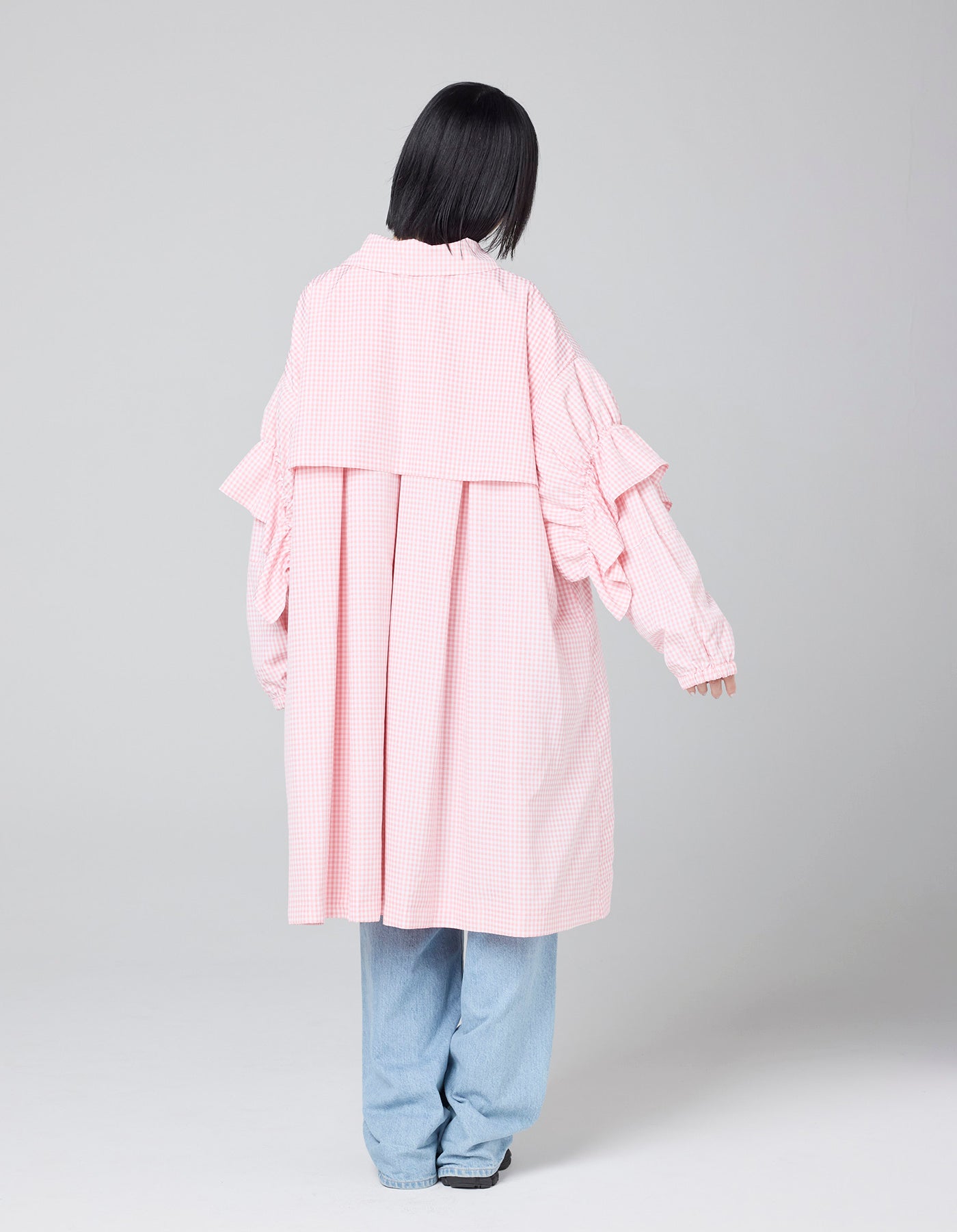 little sunny bite (リトルサニーバイト) checker long jacket / PINK