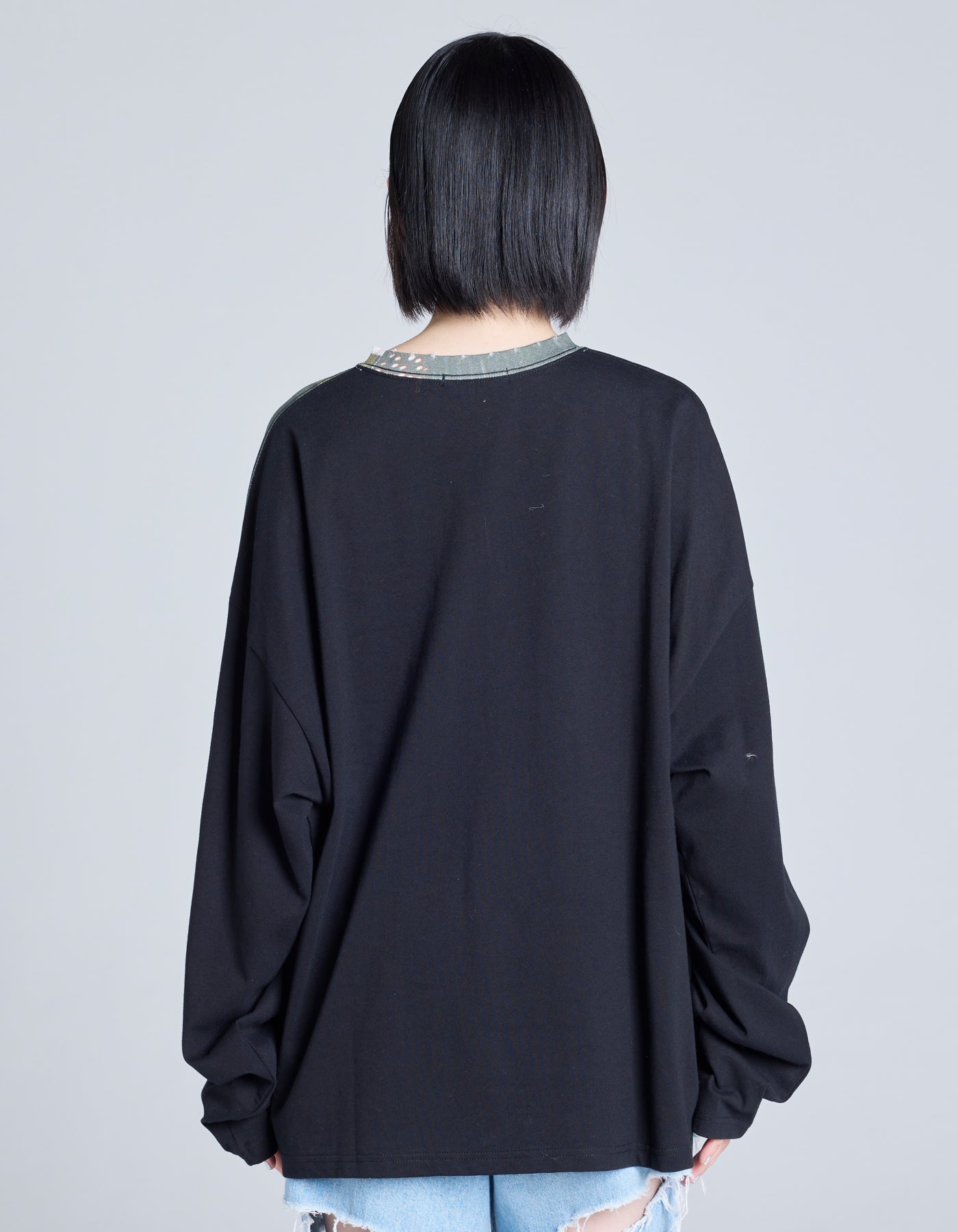 photo long tee / BLACK