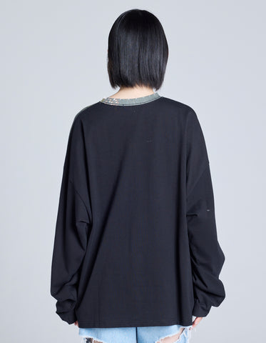 photo long tee / BLACK