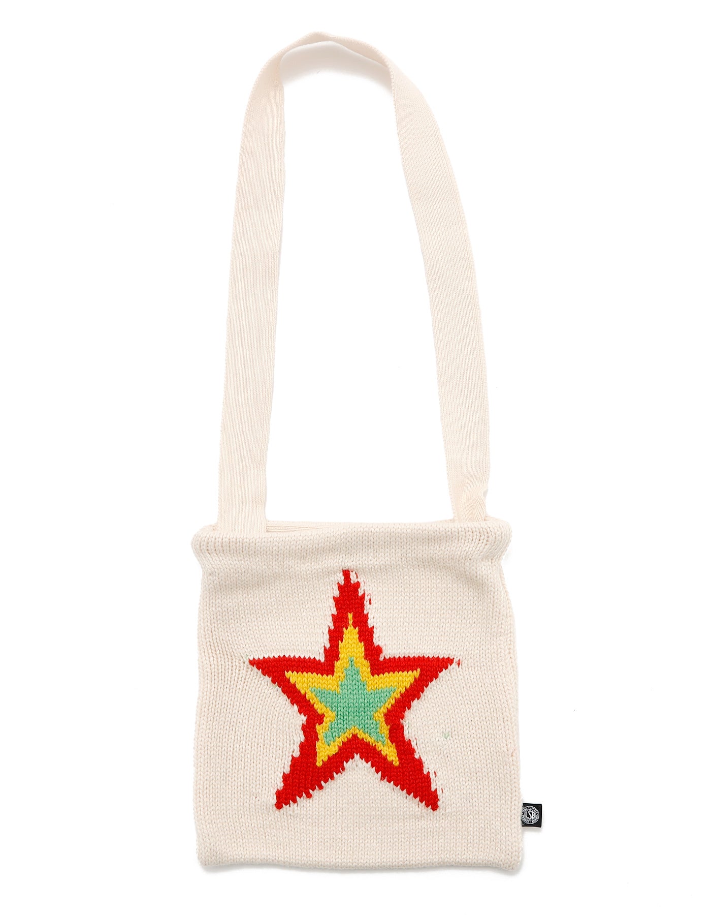 star knitting shoulder bag / WHITE