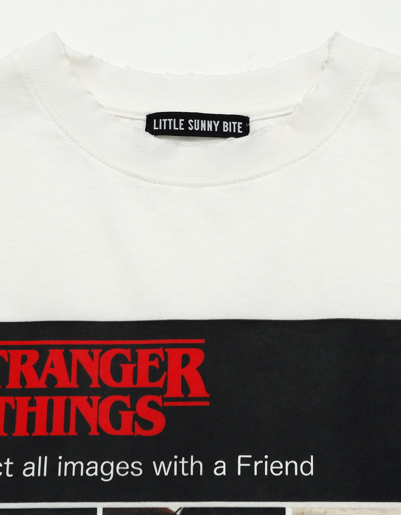 【PRE-ORDER】stranger things x little sunny bite click verify long tee / WHITE