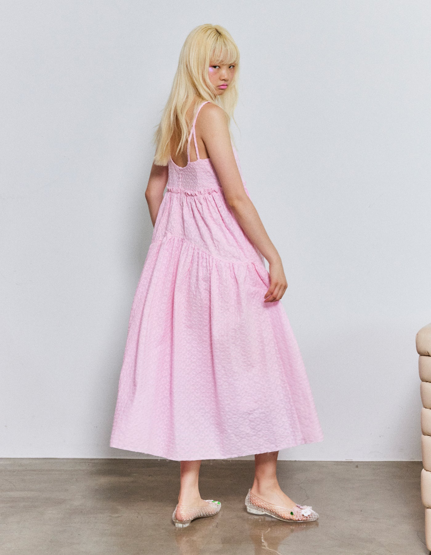 little sunny bite (リトルサニーバイト)star long dress / PINK