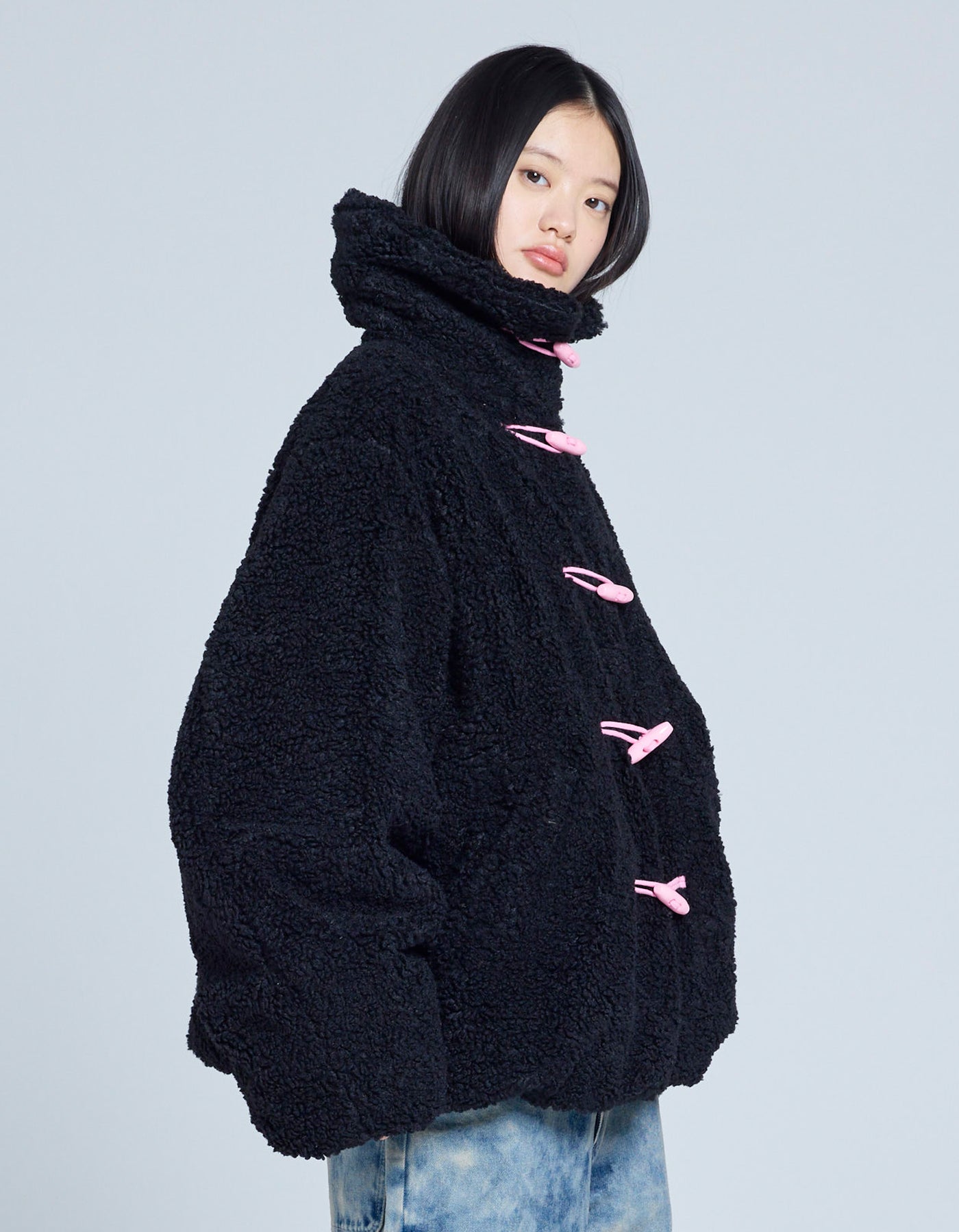 little sunny bite (リトルサニーバイト)boa bomber jacket / BLACK