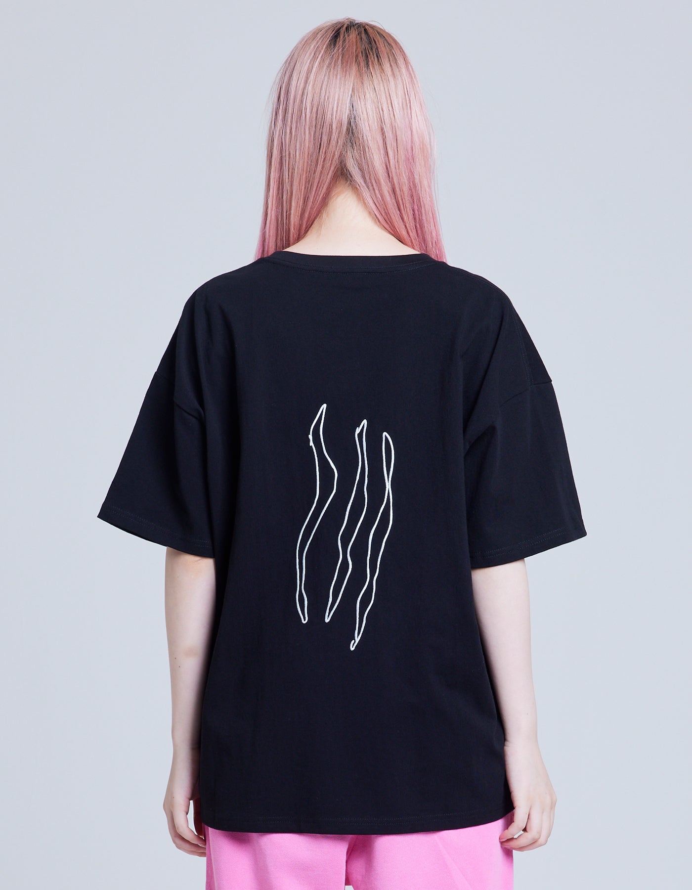 message doodle tee / BLACK