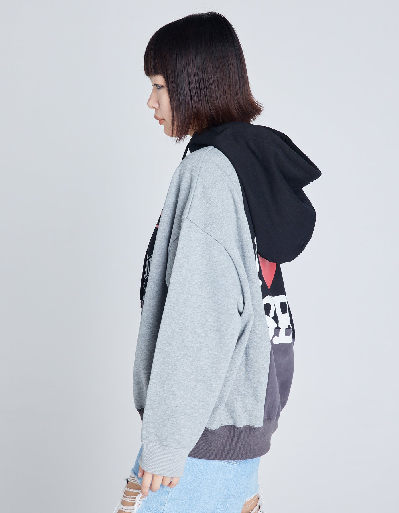 love bear hoodie / BLACK