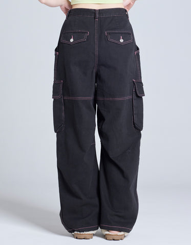 cargo pants / BLACK